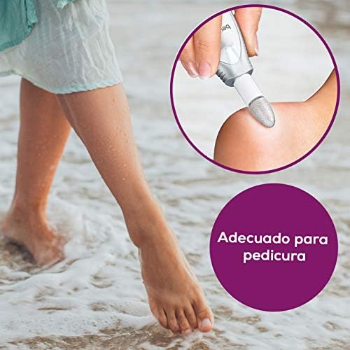 Beurer MP 41 Conjunto profissional de manicure e pedicure, berbequim para unhas com 7 acessórios, luz LED, rotação direita/esquerda, 2 velocidades, saco incluído