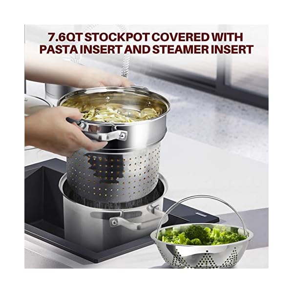 Duxtop-SSIB-Stainless-Steel-Induction-Cookware-Set-Impact-Bonded-Technology-19-Pieces Duxtop SSIB Stainless Steel Induction Cookware Set, Impact-Bonded Technology (19 Pieces)