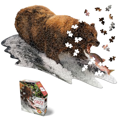 Madd Capp: I Am Grizz - 300 Piece Puzzle - Animal-Shaped Jigsaw, 30x21 Finished…