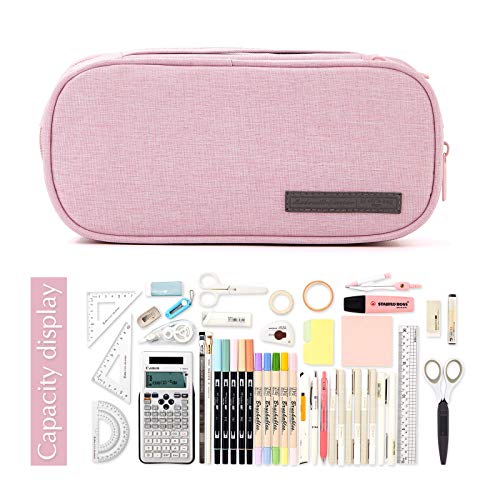 CICIMELON Pencil Case Big Capacity Handheld 3 Compartments Pencil Pouch
