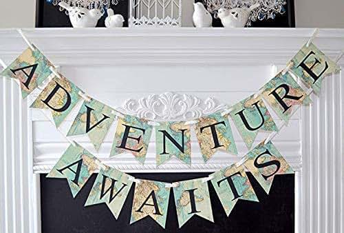 Amazon com Adventure Awaits Bon Voyage Banner Travel 