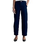 Womens High Waisted Barrel Pants Loose Fit Wide Leg Trousers Casual Straight Pants with Pockets