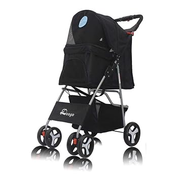 Moimk Pet Vierradrigen Trolley Hunde Katzen Wagen Stossfest Robust