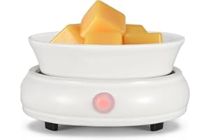 nawaza Ceramic Wax Warmer, Electric Wax Melt Warmer,3 in1 Home Fragrance Wax Burner, Scented Candle Wax melters as Gift for Women,mom and Grandma(White)…