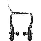 Shimano V-Brake, BR-T610, DEORE, Rear, X-Type (Thin Spacer Outside), S70C Shoe, 16.0/25.0MM Fixing Bolts, W/Inner Cable Lead Unit 90 DEG, Black