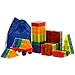 Best Choice Products 100-Piece Transparent Rainbow Magnetic Building Geometric Tiles for Fun, Learning, Creative and Motor Skill Development w/ Wagon and Carrying Case - Multi