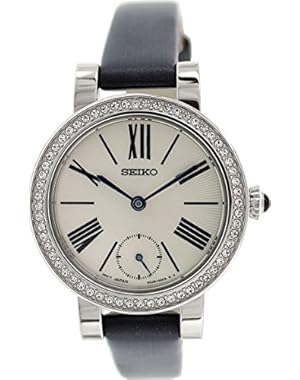 Seiko Classic Silver Dial Blue Leather Ladies Watch SRK029