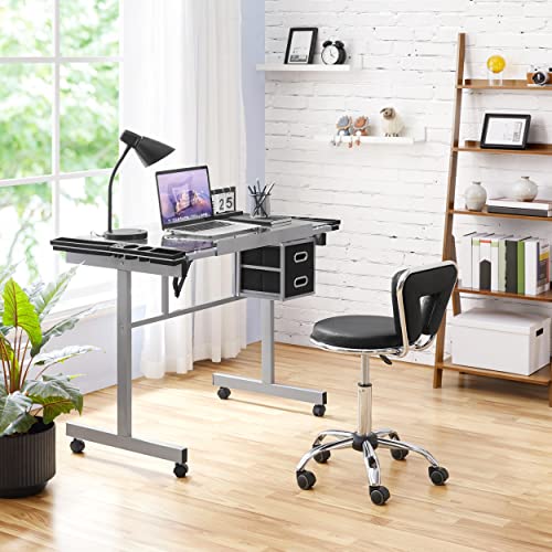 Yaheetech Rolling Swivel Salon Stool Chair Nail Chair Height Adjustable