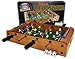 Matty's Toy Stop Deluxe Wooden Mini Table Top Foosball Game with 4 Soccer Balls