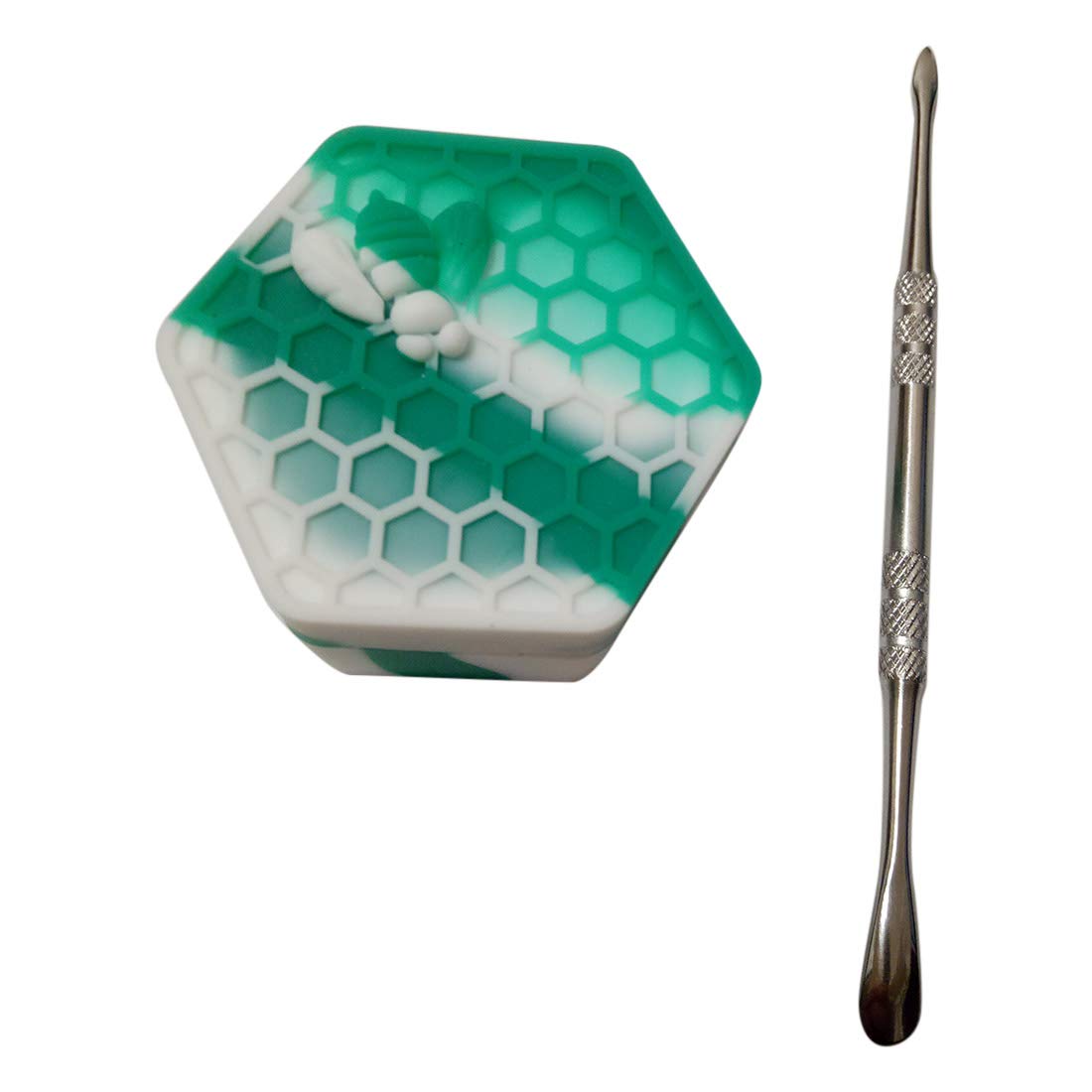 Gentcy 26ml 1pcs White Hexagon Silicone Container Jar New NonStick Silicone Jar