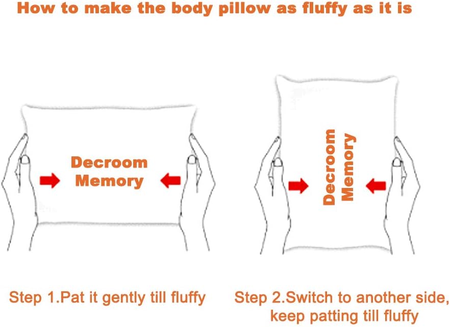 Decroom Full Body Pillow -Zipped Bamboo Cover-Breathable Cooling for Pregnancy and Long Side Sleeper-20 x 54 inch: Home & Kitchen