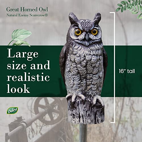 Scarecrow Owl Decoy Statue Realistic Fake Owl Hand-painted Garden Protector for