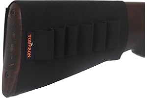 Tourbon Hunting Buttstock Pouch Black Elastic 12 Gauge Shotshell Holder