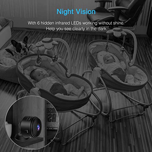 fomei Hidden Camera Spy Camera WiFi Wireless Full HD 1080P Security Camera Night Vision Motion Activated Indoor Outdoor Small Nanny Cam for Cars Home Apartment - Thumbnail 6
