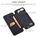iPhone 8/7 Plus Case Shockproof, G-CASE [Business] Ultra Slim Folio Flip Leather Wallet Case With Card Slot for ID/Cash+Nano SIM Card+Ejector Pin Protective Skin Cover for iPhone 8/7 Plus-Black(2017)