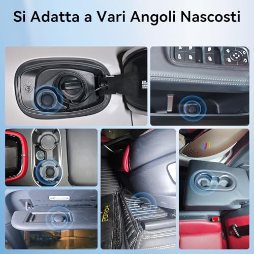 CMINGKEJI Car GPS Tracker, GPS Tracker for Car, Air Tracker GPS Android and iOS Without Subscription, Ultra Long Autonomy, IP68 Waterproof, Super Magnetic Smart Tag for Motorcycle, Bike (Black)