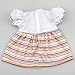 HappyBB Baby Doll Clothes Skirt Fits 14-16 inches American Girl Doll - White + Rainbow Color Skirt