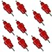 OOOUSE 10 Pack Fowl Water Nipple Drinker Chicken Feeder Poultry Hen Screw In Style,Red