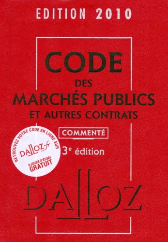 Code des marchés publics et autres contrats