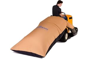 TerraKing 54 Cu. Ft. Pro Leaf Bag - 120-inch Opening – For 2 Bag Material collection systems – Ride-On Lawnmowers - Heavy Duty Material – Nylon Bottom - Fast & Easy Leaf Collection [ST95084], Tan