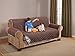 Elaine Karen Premium Reversible Sofa Couch Slipcover Furniture Protector, Quilted, Anti-Slip 2 Inch Strap, Machine Washable, Slip Cover Throw for Pets, Dogs, Cats, Kids,- Safari/Coffee