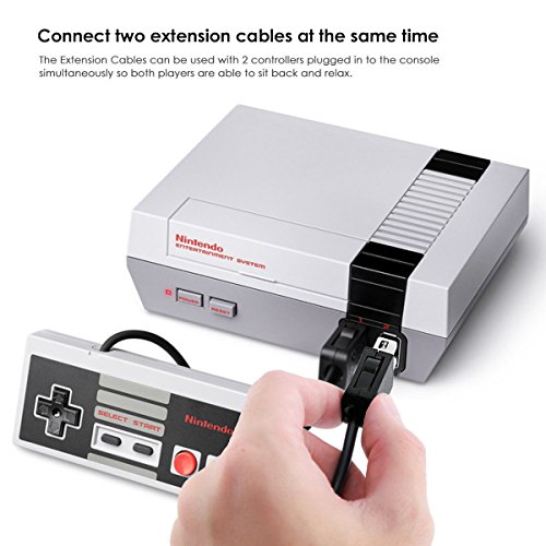 Extension Cable Cord 2PCs 10FT for Nintendo SNES&NES Mini Classic Controller,Also Compatible with Some Wii and Wii U Wired Controller.