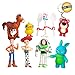 YFTTW 7 Pcs Toy Story Toys Action - Premium Animated Collection with Keychain Included - Fun Party Supplies for Toddlers - Cake Topper Set for Birthday