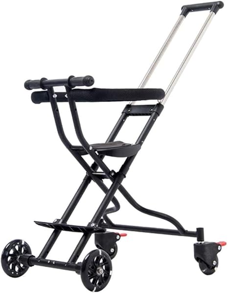 Amazon Co Jp Zjhdx 取り外し可能な二段調整 ワンピースリトラクタブル ポータブルおよび折り畳み式の子供のシンプルな三輪車四輪 ベビーカー ホーム キッチン