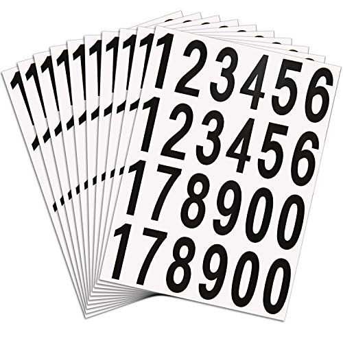 Outus 240 Pieces 10 Sheets Numbers Stickers Mailbox