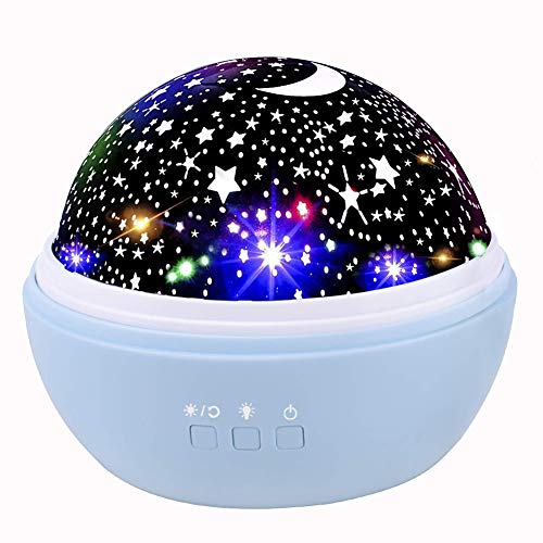 YOTHG Night Llight Projector,Projector Lamp,Star Projector 360 Degree Rotation Sky Ocean Projector USB Charging Projector Use for Kids Night Light,Decorative Light,Mood Light(Blue)
