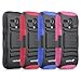 Fosmon STURDY Shock Absorbing Dual Layer Hybrid Holster Cover Kickstand Case for Motorola Moto G (1st Generation Only) / Motorola DVX - Retail Packaging (Pink)