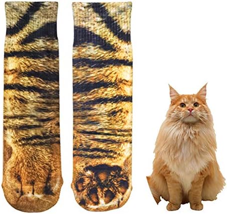 Animal Paw Socks Unisex Novelty Hoof 3D Print Paws Crew Socks for Men Women Big Kids - Sublimation Printing