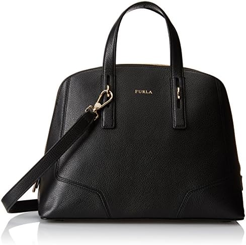 Furla Perla Medium Satchel Top Handle Bag, Onyx, One Size