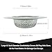 MIBOW Kitchen Sink Strainer, Garbage Disposal Strainer Sink Drain Catcher Plug Drain Cover Kitchen Sink Basket for Kitchen Sinks, Stainless Steel, Large Wide Rim 4.5