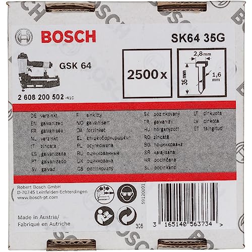 Bosch 2608200502 - Chiodo a testa svasata 1,6/16g SK64 35G
