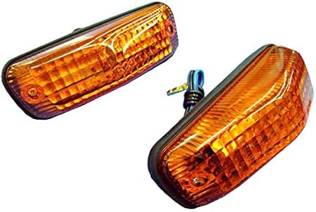Amazon 汎用マーカーランプ左右セット オレンジ 裏側フラット仕様 12v23w特殊バルブ採用 旧車や並行輸入車に 国産品 ウィンカー サイドマーカー 車 バイク