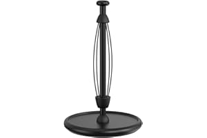 VEHHE Paper Towel Holder Countertop, One-Handed Tear Paper, Weighted Base with EVA Non-Slip Pad, Stainless Steel, Kitchen Tow