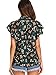 Floerns Women's Tie Bow Neck Flounce Sleeveless Chiffon Blouse Top Green-5 M