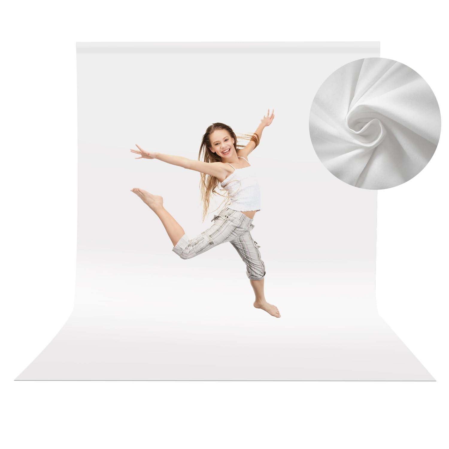 5 x 6.5Ft White Backdrop Photography Background for