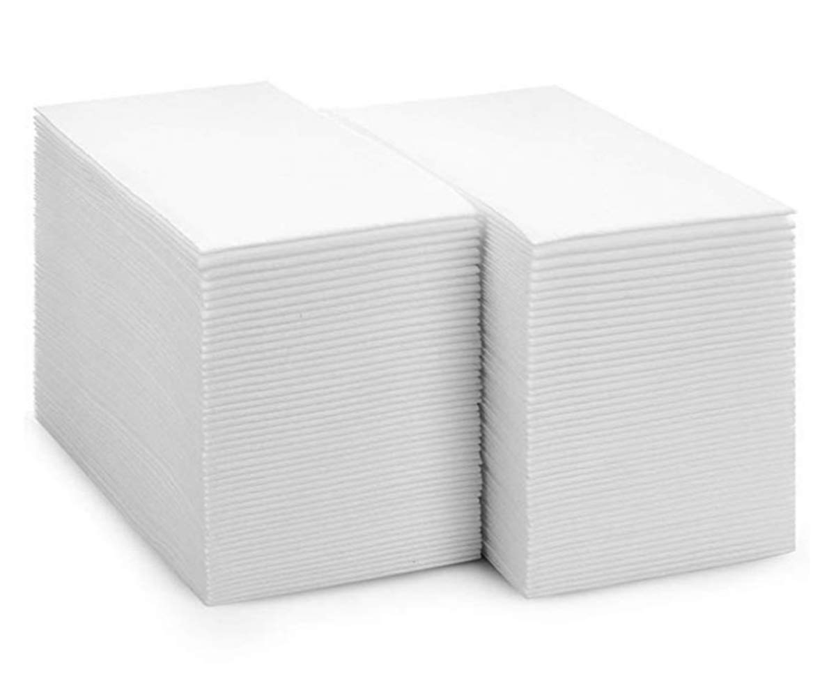 UKEENOR Disposable Hand Towels Decorative Bathroom Paper Napkins,Linen-Feel Guest Towels for Kitchen,Parties, Weddings, Anniversary, Dinners or Events 16.9 X 11.8 Inch Pack of 100