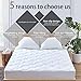 Twin Mattress Pad Cover Pillowtop Overfilled Cooling 8-25 Inch Deep Pocket Quilted Fitted Bed Topper with Sonw Down Alternative