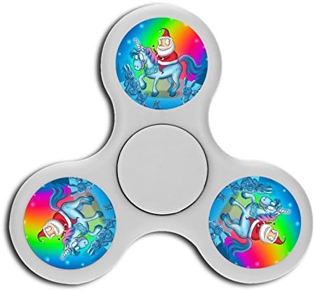 MhugYza Xmas Man on Unicorn Safe Hand Fidget Spinners Finger Toy 3-5min Fast Quiet Durable Bearing for Stress Relief ADD ADHD for Kids Adults ABS
