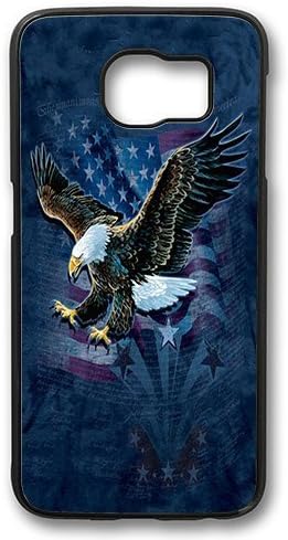 Samsung Galaxy S6 Case, American Bald Eagle And Usa Flag PC Hard Case Cover for Samsung Galaxy S6 - Black