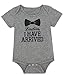 Valentine's Day Baby Boys' Funny Gentleman Bodysuit with Bib (0-3 Months)
