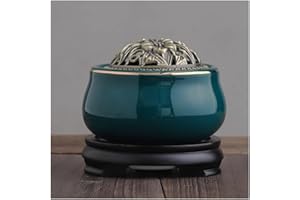 Timer Temperature Electric Incense Burner, Plug-in Incense Holder, High Temperature Firing Ceramic Electronic Powder Censer f
