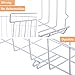 Lonians 2-Pack Under Shelf Hanging Storage Baskets - Metal Wire Rack Organizer for Kitchen, Pantry, Cabinet, Bathroom, Desk - Space Saving Shelf Extender (White, Large)