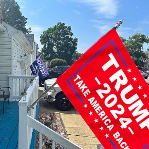 Trump 2024 Flags 3x5 Outdoor - Take America Back Donald Trump Flag Banner with 2 Brass Grommets UV Protection Fade Resistant for Indoor Outside Decorations(Red & Blue)