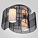 LightInTheBox Modern Ceiling Light, 2-Lights Semi Flush Mount Ceiling Light Fixture Crescent Moon Fabric for Hallway Dining Room Living Room Bedroom (Black