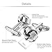 Jstyle Knot Cufflinks for Men Shirt Cufflinks Silver Tone Unique Business Wedding