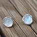 Rainbow Moonstone Stud Earrings 925 Sterling Silver Post studs Small 6mm Natural For Women Jewelry